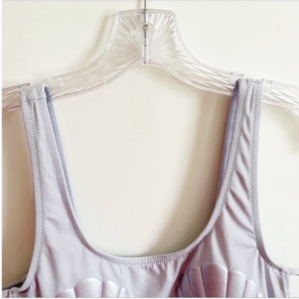 PINK Victoria's Secret bathing suit lavender purple shells metallic one piece - Picture 5 of 8
